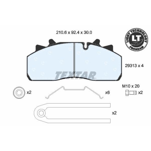 TEXTAR set placute frana,frana disc Lightweight Technology