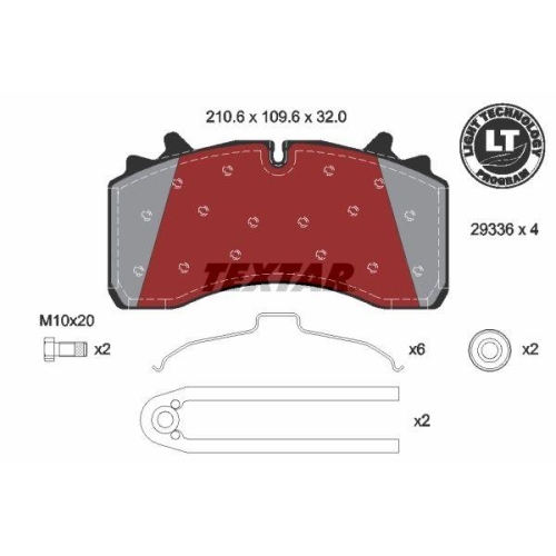 TEXTAR set placute frana,frana disc Lightweight Technology