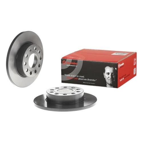 Set discuri frana Audi: A3 (8p1); Seat: Altea (5p1); Skoda: Octavia 2 (1z3), Superb 2 (3t4); VW: Caddy 3 (2ka), Golf 5 (1k1), Golf 6 (5k1), Jetta 1 (1k2)., punte spate, 256x12, plin, BREMBO