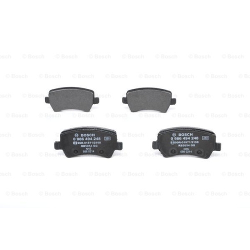 Set Placute frana punte SPATE, Ford Galaxy 2006-2015, Mondeo 2007-2015, S-MAX; Land Rover Freelander 2, 2006-2015; Range Rover Evoque (Lv); Volvo S60/V60, 2010-2019; S80 2 (As) 2006-2016, V70 3 (Bw) 2007-2016, Xc60 2008-2017, Xc70 2007-2016, BOSCH