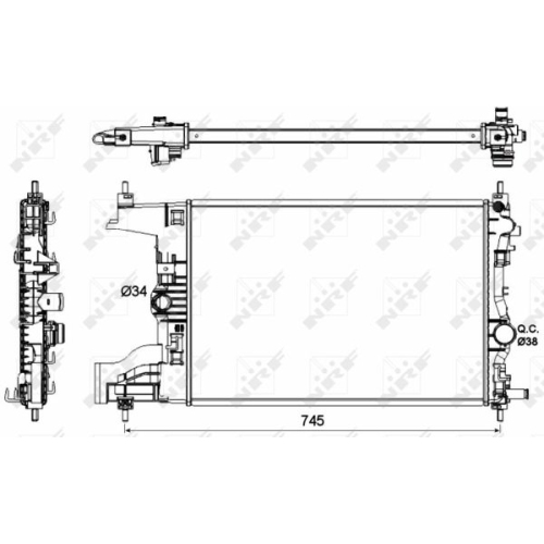 NRF Radiator, racire motor