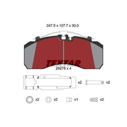 TEXTAR set placute frana,frana disc