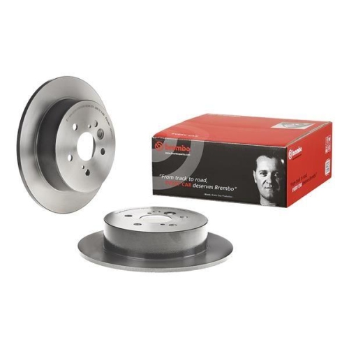 Set discuri frana Toyota Rav 4 2 ( A2 ), 1.8 (ZCA25_, ZCA26_), 2.0 4WD (ACA21, ACA20), 2.0 D 4WD (CLA20_, CLA21_), 2.4 4WD (ACA23, ACA22), punte spate, 303x9, plin, BREMBO