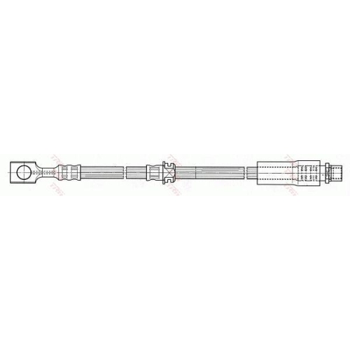 Furtun frana Cadillac Bls Wagon, Bls; Opel Signum Liftback (Z03), Vectra C (Z02), Vectra C Estate (Z02), Vectra C Gts (Z02); Saab 9-3 (Ys3f, 9-3 Convertible (Ys3f), 9-3 Estate (E50), punte fata, Stanga, TRW