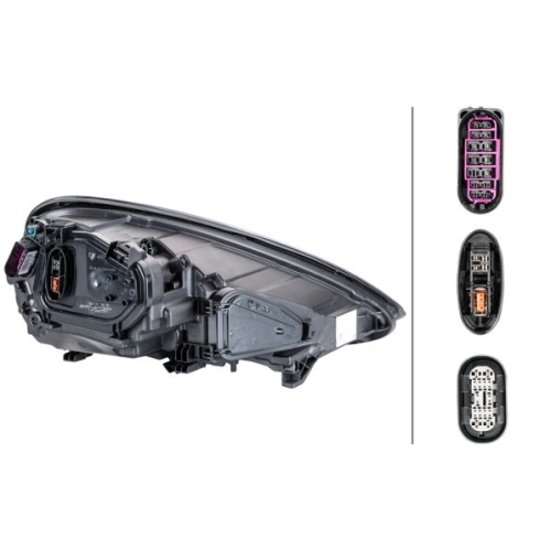 Far Porsche Panamera (970), 07.2013-09.2016, partea Stanga, fara bec descarcare; fara ballast; fara unitate de control pentru sistem indoire; cu motor, tip de bec D1S+H7+LED, faruri adaptive, cu lumin de zi si pozitie pe LED, HELLA