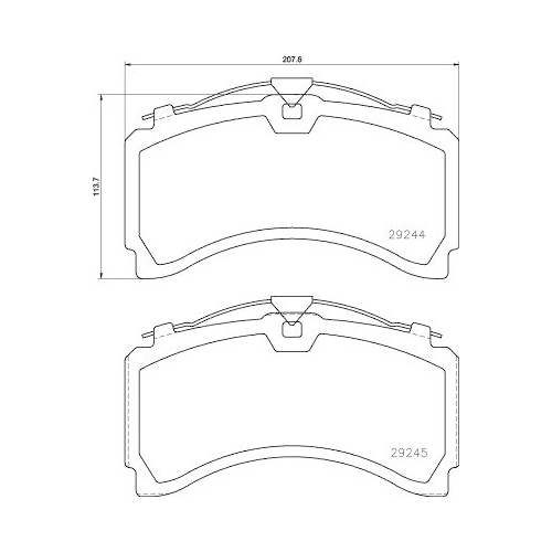 TEXTAR set placute frana,frana disc