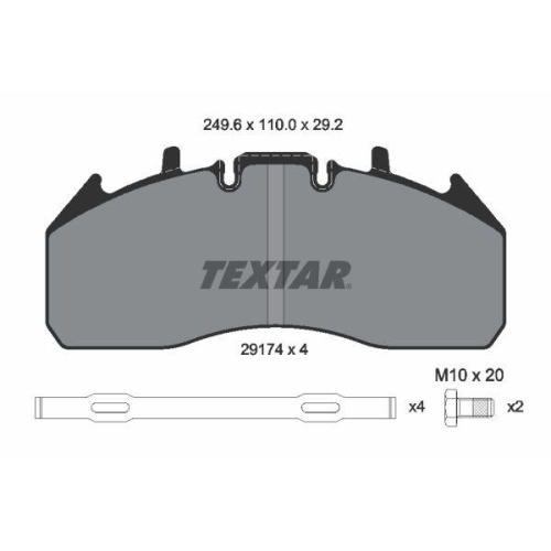 TEXTAR set placute frana,frana disc