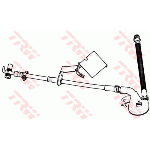 Furtun frana Citroen C6 (Td ); Peugeot 407 (6d ), 407 Coupe (6c ), 407 Sw (6e ), punte fata, Dreapta, TRW