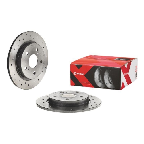 Set discuri frana Toyota Auris ( E15 ), Auris ( E18 ), Auris Estate ( E18 ), Corolla Saloon ( E18, Corolla Sedan ( E15 ), punte spate, 270x10, plin perforat, BREMBO