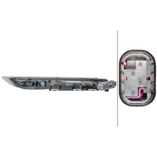 Lampa semnalizare fata Porsche Cayenne (92a), 10.2014-12.2017, partea Dreapta, Fata, Cu functie luminare parcare; cu lampa de parcare LED; LED; Omologare: ECE, HELLA