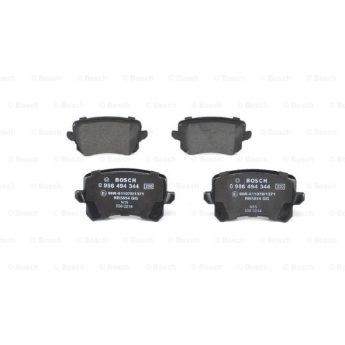 Set placute frana Bosch 0986494344, parte montare : Punte Spate