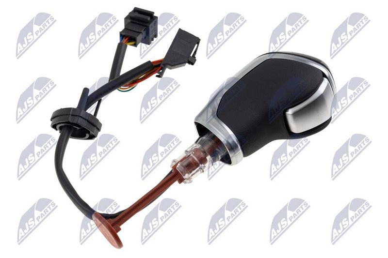 Nuca schimbator viteze VW Golf VI 2008-, Golf VII 2013-, Golf Plus 2005-, Passat B8 2014-, Skoda Superb 2015-, Octavia III 2012-, Seat Leon 2012-, Ibiza 2017-; cutie viteze automata, mata, iluminare culoare rosie; VW-064; NTY, aftermarket