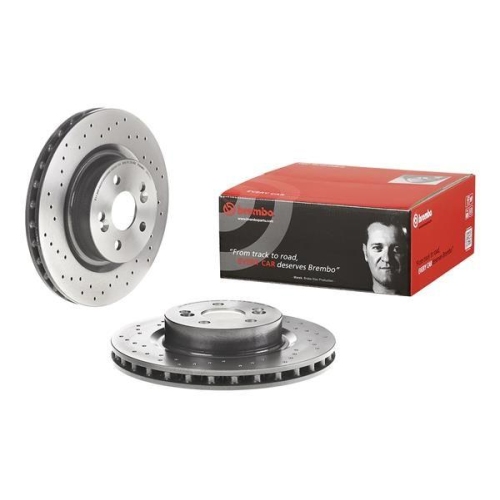 Set discuri frana Renault Megane 2 (Bm0/1 , 2.0, 2.0 Renault Sport, punte fata, 312x28, ventilat perforat, BREMBO