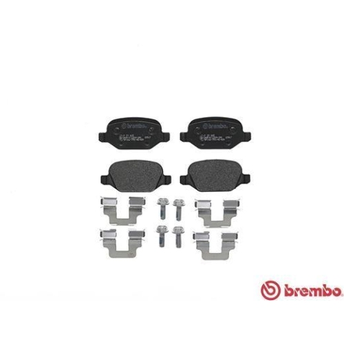 Placute frana Alfa Romeo 147 (937) 10.00-12.10, 156 (932) 09.97-10.05, 156 Sportwagon (932) 02.97-05.06, Gt (937) 11.03-09.10; Fiat Linea (323 110) 10.06-; Lancia Lybra (839) 07.99-10.05, Lybra Sw (839) 07.99-10.05, Spate, BREMBO