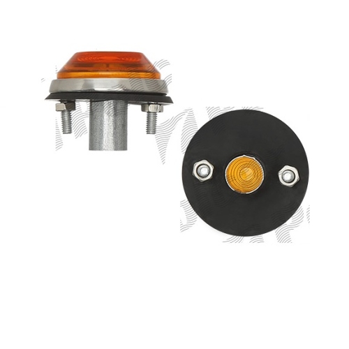 Lampa semnalizare laterala Fiat 500, 1957-1975, partea Stanga=Dreapta portocaliu, cu suport bec, cu garnitura, 30 mm in diamentru, lampa universala,
