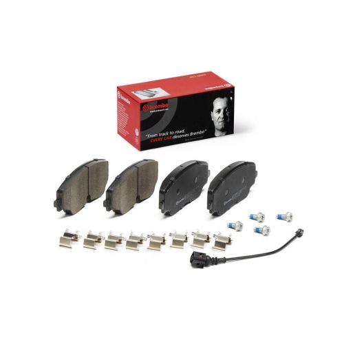 Placute frana Audi A3 Sedan (8ys 8ym) 04.20-, A3 Sportback (8ya 8yf) 11.19-; Vw Arteon (3h7 3h8) 03.17-, Arteon Shooting Brake (3h9) 06.20-, Golf 8 (Cd1 Da1) 07.19-, Golf 8 Variant (Cg5 Db5) 08.20-, Tiguan (Ad1 Ax1) 01.16-, Fata, BREMBO