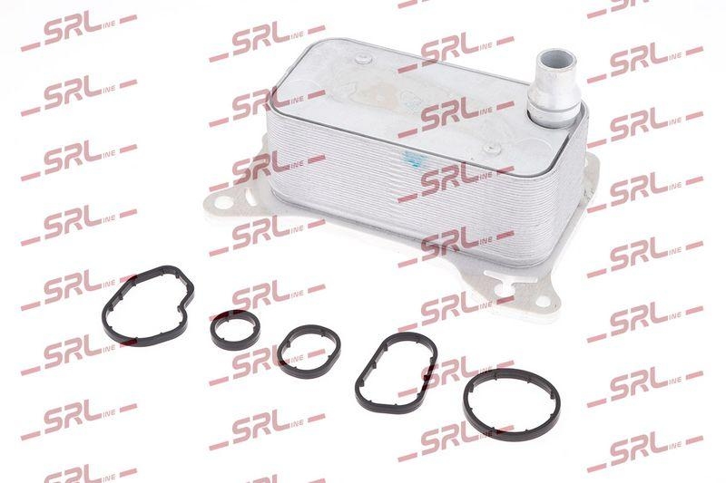 Radiator racire ulei motor, termoflot Mercedes A-Class (W176) 12-19, B-Class (W246) 11-, Cla-Class (C117) 13-, Gla-Class (X156) 13-, Sprinter 18-, motor: 1.8 CDI, 2.1 CDI, garnituri incluse, 71x141x58, SRLine, Aluminiu, 6511800510; 6511801065