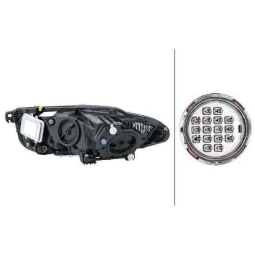 Far Jaguar Xe (X760), 06.2015-, montare fata, dreapta, cu lumini de zi tip LED; D3S+LED+PSY24W; electric; cu bec xenon; cu balast; cu motor; cu bec; cu unitate control LED; xenon, HELLA