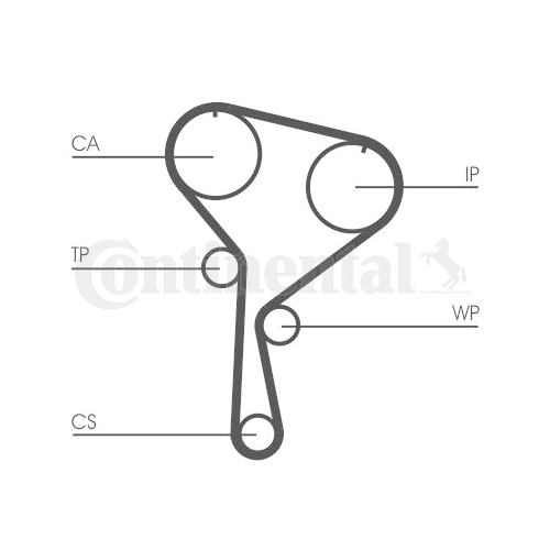 CONTINENTAL CTAM Set pompa apa + curea dintata