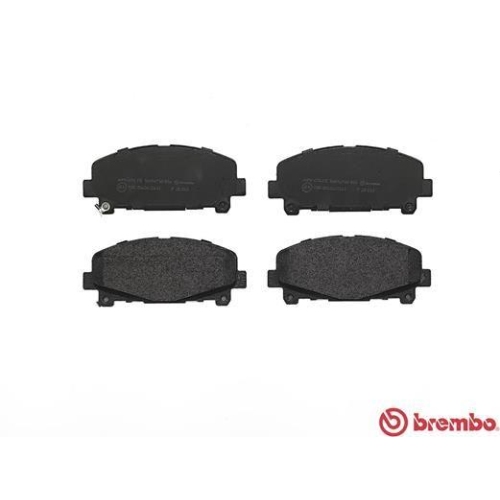 Placute frana Honda Accord Ix Saloon (Cr), Accord 8 (Cu), Accord 8 Estate (Cw), 2.4 (CR2), 2.0 1 (CU1), 2.2 i-DTEC (CU3), 2.4 1 (CU2), 2.0 1 (CW1), 2.2 i-DTEC (CW3), 2.4 1 (CW2), punte fata, cu indicator uzura acustic, BREMBO