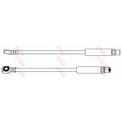 Furtun frana Opel Ascona C, Astra F, Calibra A (85), Combo (71), Kadett E, Vectra A; Saab 9-3 (Ys3d), 9-3 Cabriolet (Ys3d), 900 Ii Trw PHD348, parte montare : punte fata, dreapta, stanga