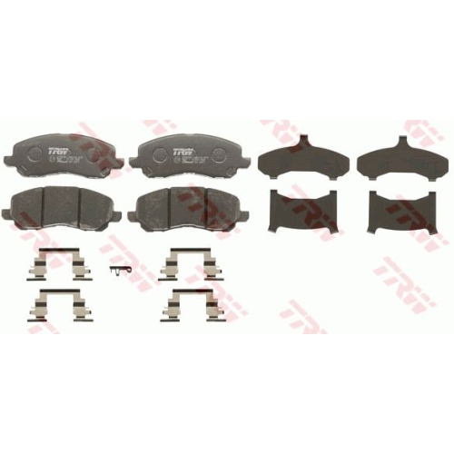 Set placute frana Trw GDB4142, parte montare : Punte fata