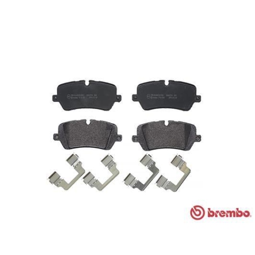 Placute frana Land Rover Defender Estate (L663), Defender Van (L663), Discovery 5 (L462), Discovery 5 Van (L462), Range Rover 4 (L405), Range Rover Sport 2 (L494), punte spate, pregatit pentru senzor uzura; BREMBO