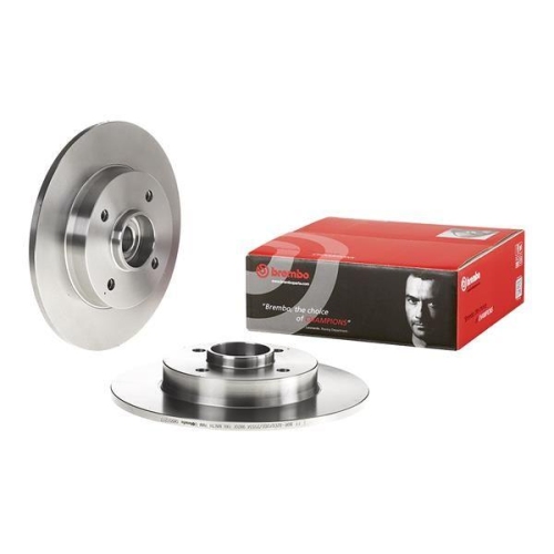 Set disc frana Citroen C4 I (Lc) 11.04-12.14 ; Peugeot 307 (3a/C) 08.00-12.12 , Spate, 249X9mm, plin, BREMBO