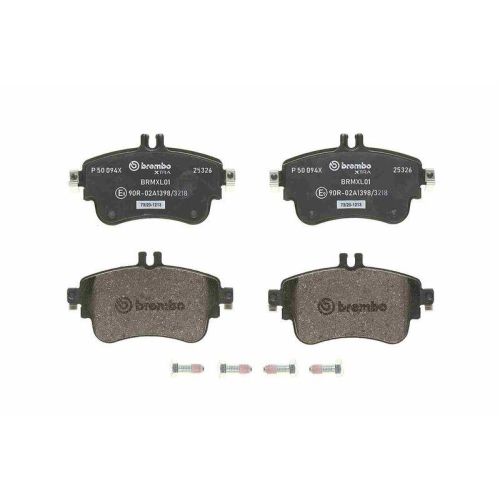 Placute frana Mercedes A-Class (W176), B-Class Sports Tourer (W246, Cla Coupe (C117), punte fata, pregatit pentru senzor uzura; BREMBO