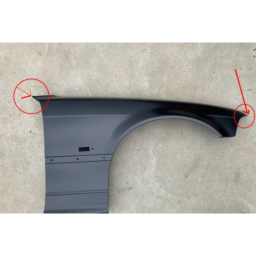 Aripa fata Bmw Seria 3 E36, 12.1990-1995 Model Coupe, partea Dreapta, fara gaura pentru semnalizare, 41358122234, 200702-1 ; PUTIN DETERIORATA LA COLTURI
