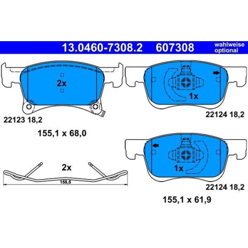 ATE set placute frana,frana disc