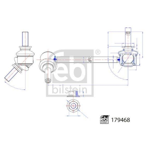 FEBI BILSTEIN Brat/bieleta suspensie, stabilizator ProKit