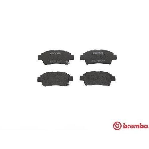Placute frana Toyota Yaris ( P1 ), 1.0 (SCP10_), 1.3 (NCP10_, SCP12_), 1.3 (SCP12_, SCP13_), 1.4 D-4D (NLP10_), punte fata, pentru vehicule cu tamburi frana pe punte de spate; cu indicator de uzura acustice; BREMBO