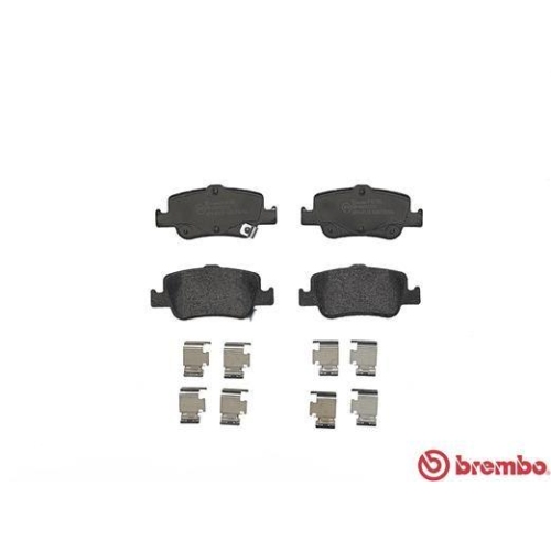 Placute frana Toyota Auris ( E15 ), Auris ( E18 ), Auris Estate ( E18 ), Corolla Saloon ( E18, Corolla Sedan ( E15 ), punte spate, cu indicator uzura acustic, BREMBO