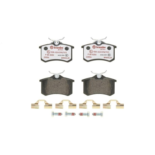 Placute frana Audi A1, A2, A3, A4, A6, Citroen Berlingo, C2, C3, C4, C8; Ford Galaxy I; Peugeot 1007, 2008, 207, 208, 307, 308, Partner; Seat Altea, Ibiza, Leon, Toledo II; Skoda Fabia I, Fabia ; VW Golf IV, Passat, Polo, Spate, BREMBO