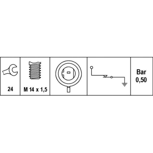 Senzor presiune ulei Hella 6ZL003259491