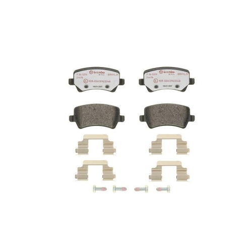 Placute frana Land Rover Range Rover Evoque (L538), Range Rover Evoque Cabriolet (L538), Volvo S60 2 (134), S80 2 (124), V60 1 (155), V70 3 (135), XC60 1 (156), XC70 2 (136), punte spate, BREMBO