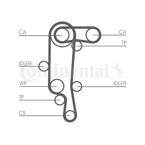 CONTINENTAL CTAM Set pompa apa + curea dintata