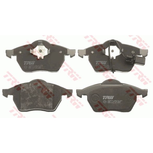 Set placute frana punte fata Ford Galaxy (Wgr) 1995-2006; Seat Alhambra (7v8, 7v9) 1996-2010; Vw Sharan (7m8, 7m9, 7m6) 1996-2010, Audi A4 (B5, 1994-2002, cu sensor, Trw GDB1440, parte montare : Punte fata