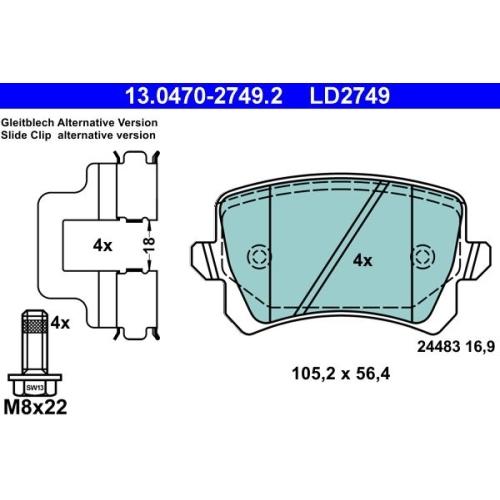 ATE set placute frana,frana disc ATE Ceramic