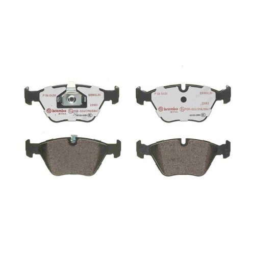 Placute frana BMW 3 (E46) 12.97-05.05, 3 Convertible (E46) 04.00-12.07, 3 Coupe (E46) 12.98-07.06, 3 Touring (E46) 06.99-07.05, X3 (E83) 01.03-12.11, Z4 (E86) 03.06-01.09; Rover/Mg Mg Zt- T 10.01-10.05, Mg Zt 06.01-10.05, Fata, BREMBO