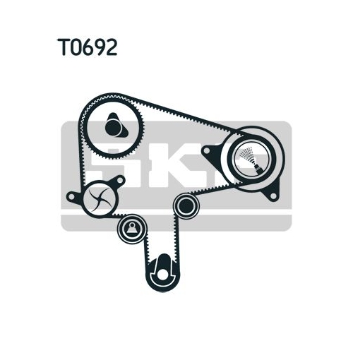 SKF Set pompa apa + curea dintata