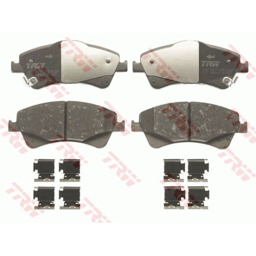 Set placute frana Trw GDB3479, parte montare : Punte fata, Toyota Auris (E15) 2007-2012, Auris (E18) 2013-2019, Avensis (T27) 2008-2019, Corolla E15, 2006-2013; Verso (AR20) 2009-2018