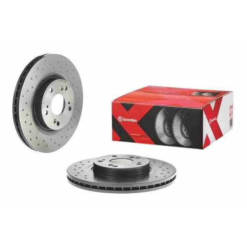 Set disc frana Honda Accord 8 (Cu) 04.08-, Accord 8 Estate (Cw) 07.08-, Fata, 296X25mm, ventilat, BREMBO