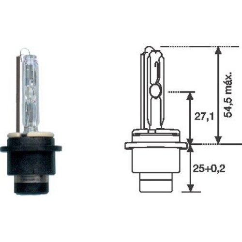 Bec auto Xenon D2S pentru far MAGNETI MARELLI, 12/24V; 35W; 3200 lm; culoare temperatura 4300K; P32d-2; 1 buc. 002541100000