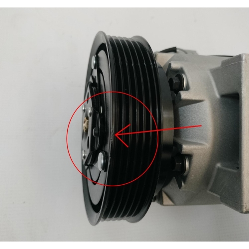 Compresor aer conditionat Renault Captur, 2013-2020, motor 1.5 dci, 66kw/81kw, Clio 4, 2012-2019, 1.5 dci, 55kw/66kw/81kw, diesel, rola curea 125 mm, 6 caneluri, tip Valeo: VCS-14EC ; FULIA LOVITA ,DEZECHILIBRATA -NECESITA SCHIMBATA