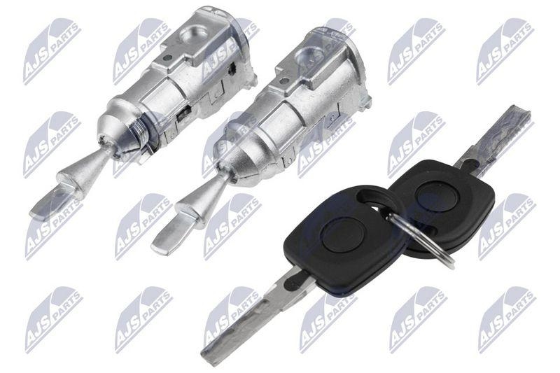 Set incuietoare usa fata VW Polo 2010-; stanga = dreapta, cu doua chei; 107837167BA; NTY, aftermarket