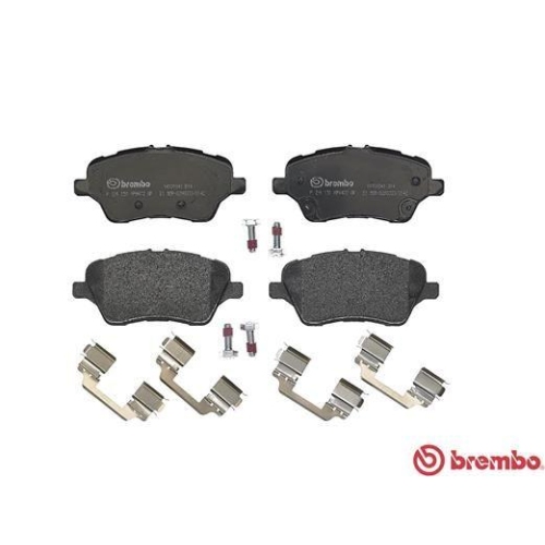 Placute frana Ford B-Max (Jk) 10.12-, B-Max Van (Jk) 08.12-, Fiesta Sedan 04.10-04.17, Fiesta 6 (Cb1 Ccn) 06.08-04.17, Fiesta 6 Van 08.08-04.17, Tourneo Courier B460 Mpv 02.14-, Transit Courier B460 Mpv 02.14-, Transit Courier B460 Van 02.14-, Fata, BREMB