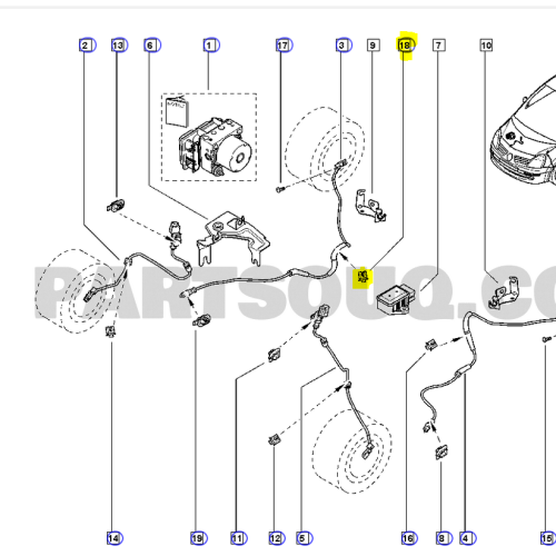 Agrafa OE Renault Scenic 2, Megane R19 , clema conducte R21 7703079449