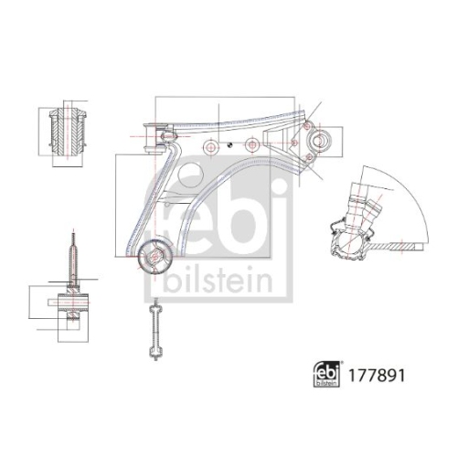 FEBI BILSTEIN Brat, suspensie roata